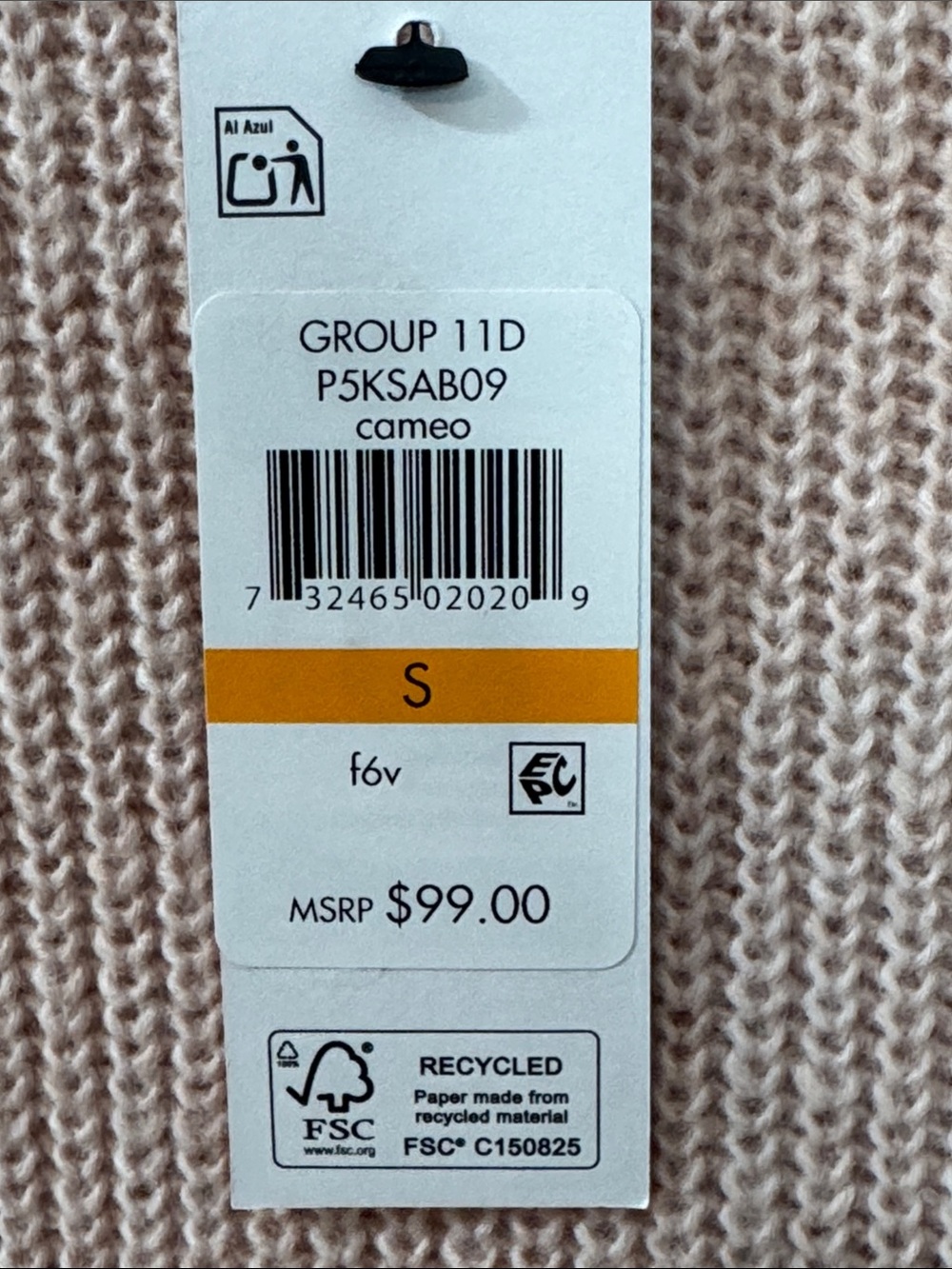 DKNY Classic Crewneck Cropped Women's Sweater - Blush Pink - Size S - Picture 9 of 11